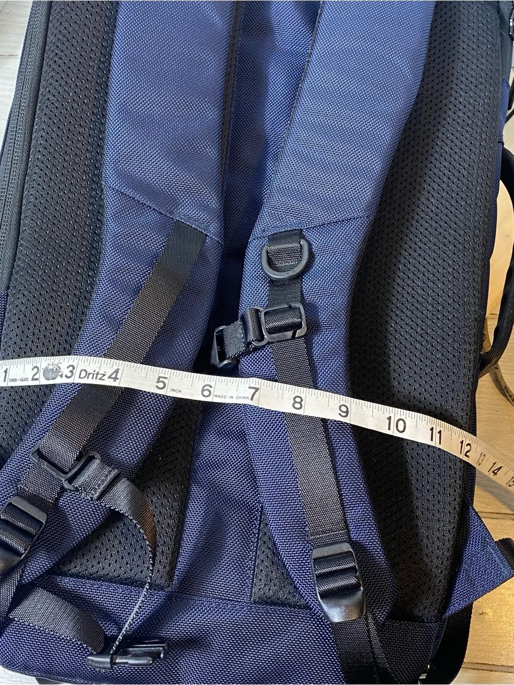 Aer Duffel Gym Work Backpack Laptop Bag Navy Blue Cordura Nylon Excellent